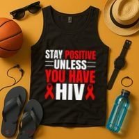 Hiv Awareness Red Ribbon World Aids Day Fighters Tank Top thumb 4