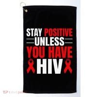 Hiv Awareness Red Ribbon World Aids Day Fighters Golf Towel thumb 0
