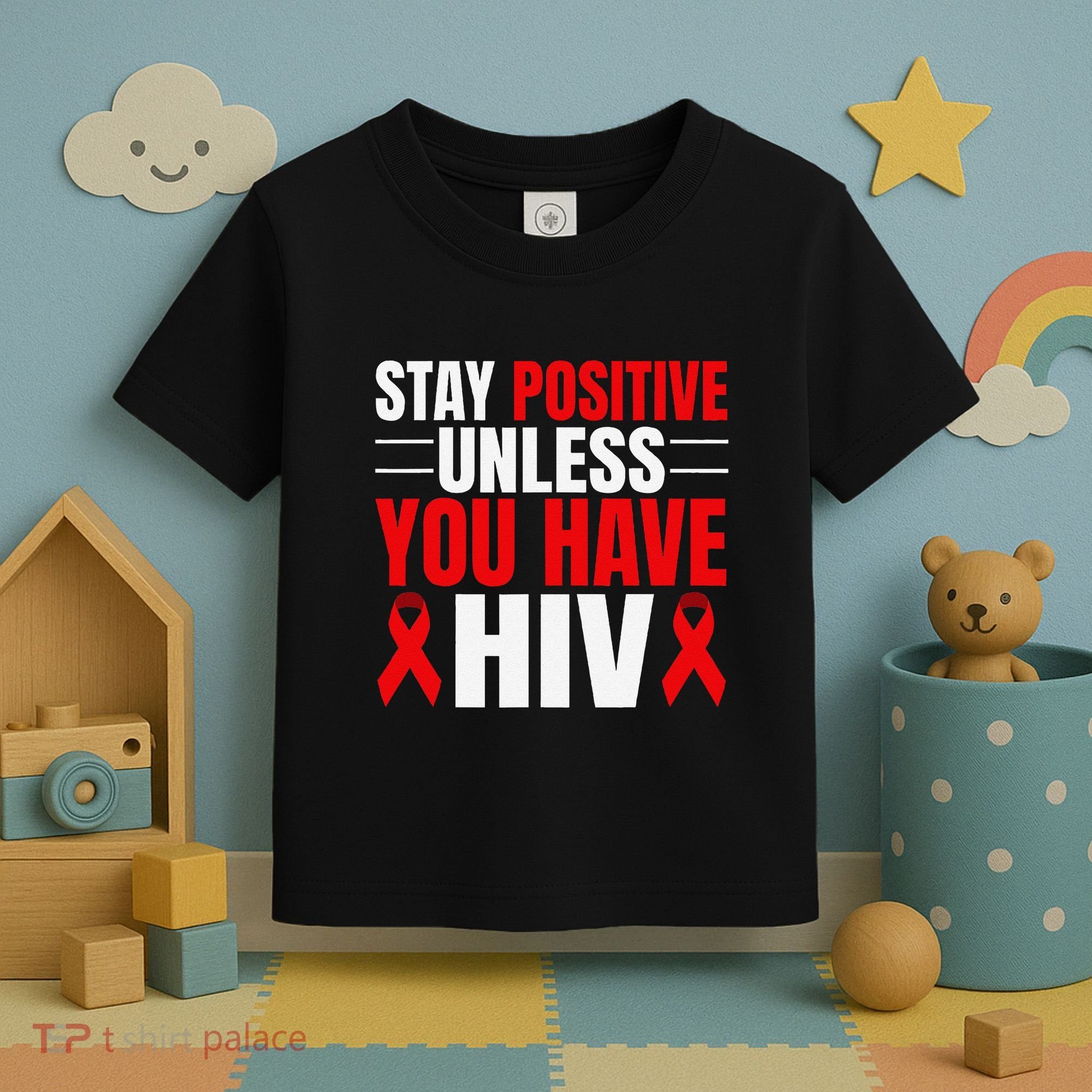 Hiv Awareness Red Ribbon World Aids Day Fighters Toddler T-Shirt