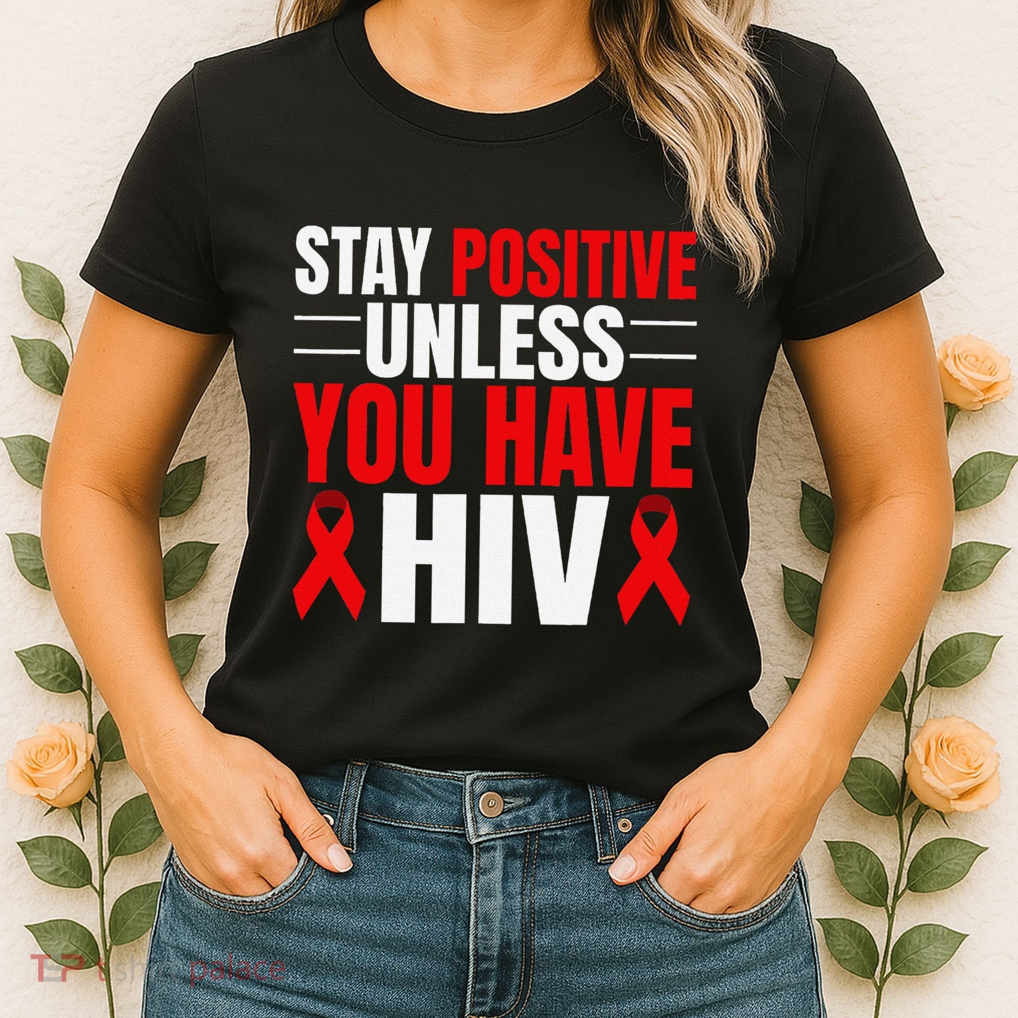 Hiv Awareness Red Ribbon World Aids Day Fighters Women's T-Shirt