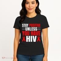 Hiv Awareness Red Ribbon World Aids Day Fighters Women's T-Shirt thumb 4