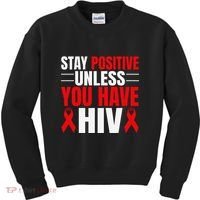Hiv Awareness Red Ribbon World Aids Day Fighters Kids Sweatshirt thumb 0