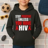 Hiv Awareness Red Ribbon World Aids Day Fighters Kids Hoodie thumb 2