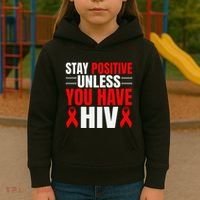 Hiv Awareness Red Ribbon World Aids Day Fighters Kids Hoodie thumb 3