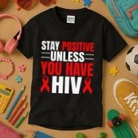 Hiv Awareness Red Ribbon World Aids Day Fighters Kids T-Shirt thumb 3