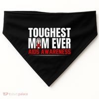 Hiv Awareness Red Ribbon World Aids Day Fighters USA-Made Doggie Bandana thumb 0