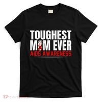 Hiv Awareness Red Ribbon World Aids Day Fighters T-Shirt thumb 0