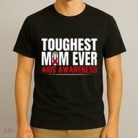 Hiv Awareness Red Ribbon World Aids Day Fighters T-Shirt thumb 3