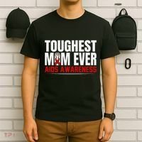 Hiv Awareness Red Ribbon World Aids Day Fighters T-Shirt thumb 6