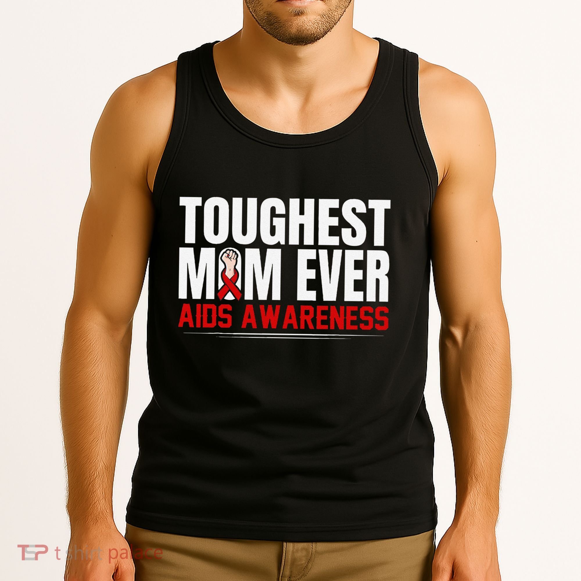 Hiv Awareness Red Ribbon World Aids Day Fighters Tank Top
