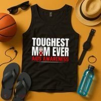 Hiv Awareness Red Ribbon World Aids Day Fighters Tank Top thumb 4