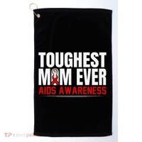 Hiv Awareness Red Ribbon World Aids Day Fighters Golf Towel thumb 0