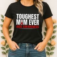 Hiv Awareness Red Ribbon World Aids Day Fighters Women's T-Shirt thumb 2