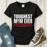 Hiv Awareness Red Ribbon World Aids Day Fighters Women's T-Shirt thumb 3