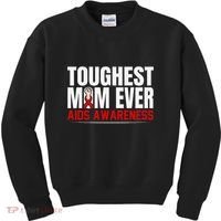 Hiv Awareness Red Ribbon World Aids Day Fighters Kids Sweatshirt thumb 0