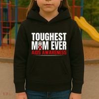 Hiv Awareness Red Ribbon World Aids Day Fighters Kids Hoodie thumb 3