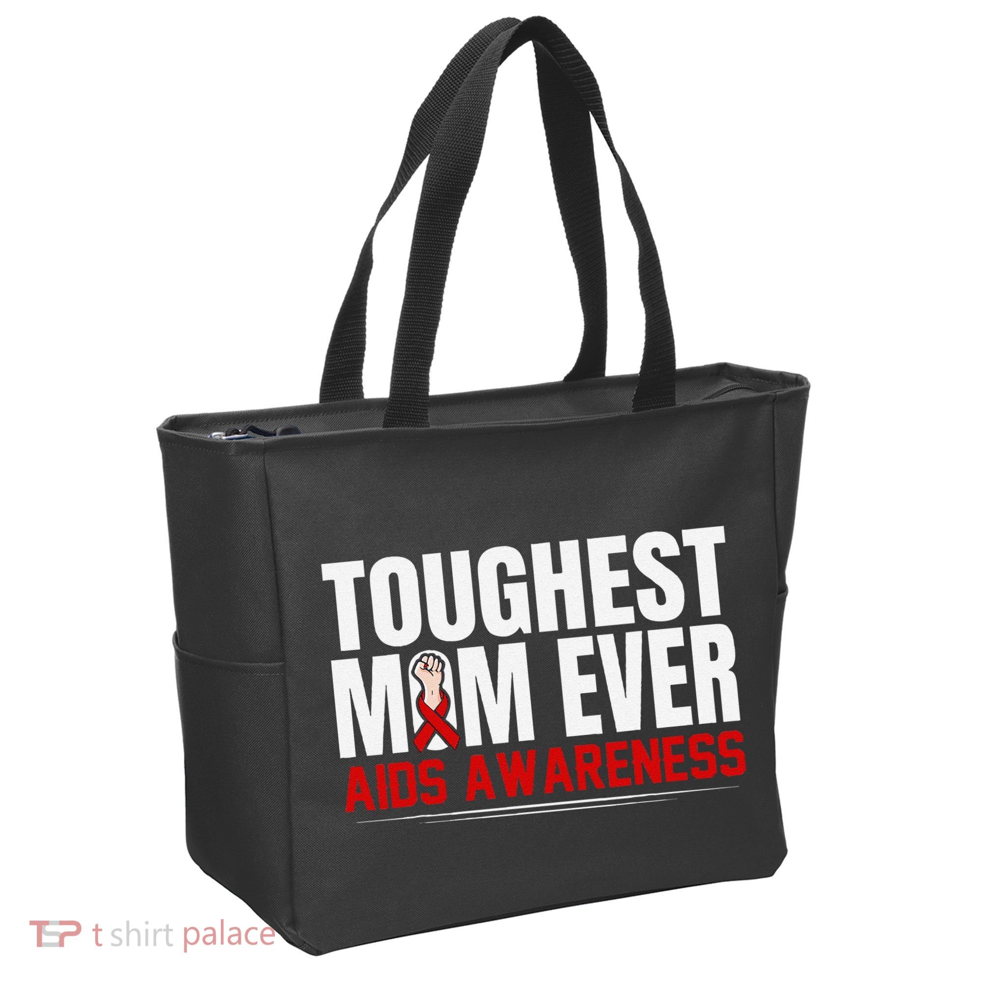 Hiv Awareness Red Ribbon World Aids Day Fighters Tote Bag