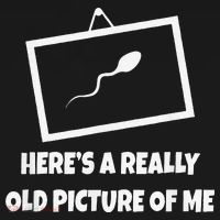Here's A Really Old Picture Of Me Funny Sperm Gag Gift Coaster thumb 2