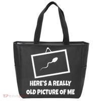 Here's A Really Old Picture Of Me Funny Sperm Gag Gift Tote Bag thumb 0