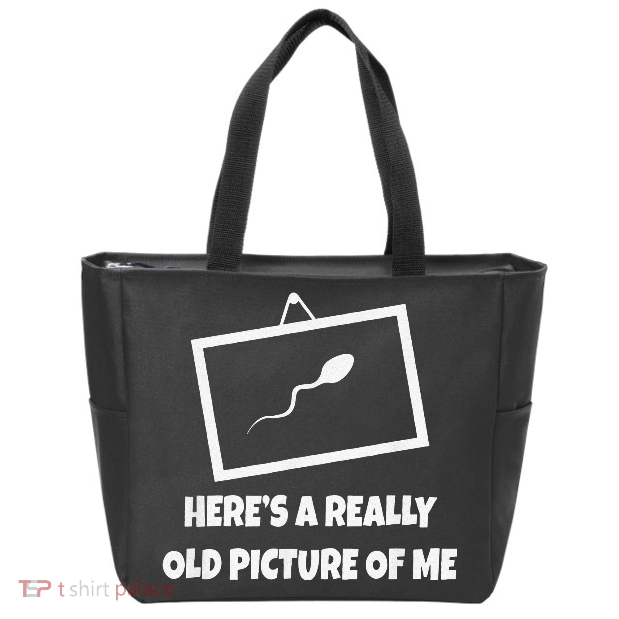 Here's A Really Old Picture Of Me Funny Sperm Gag Gift Tote Bag