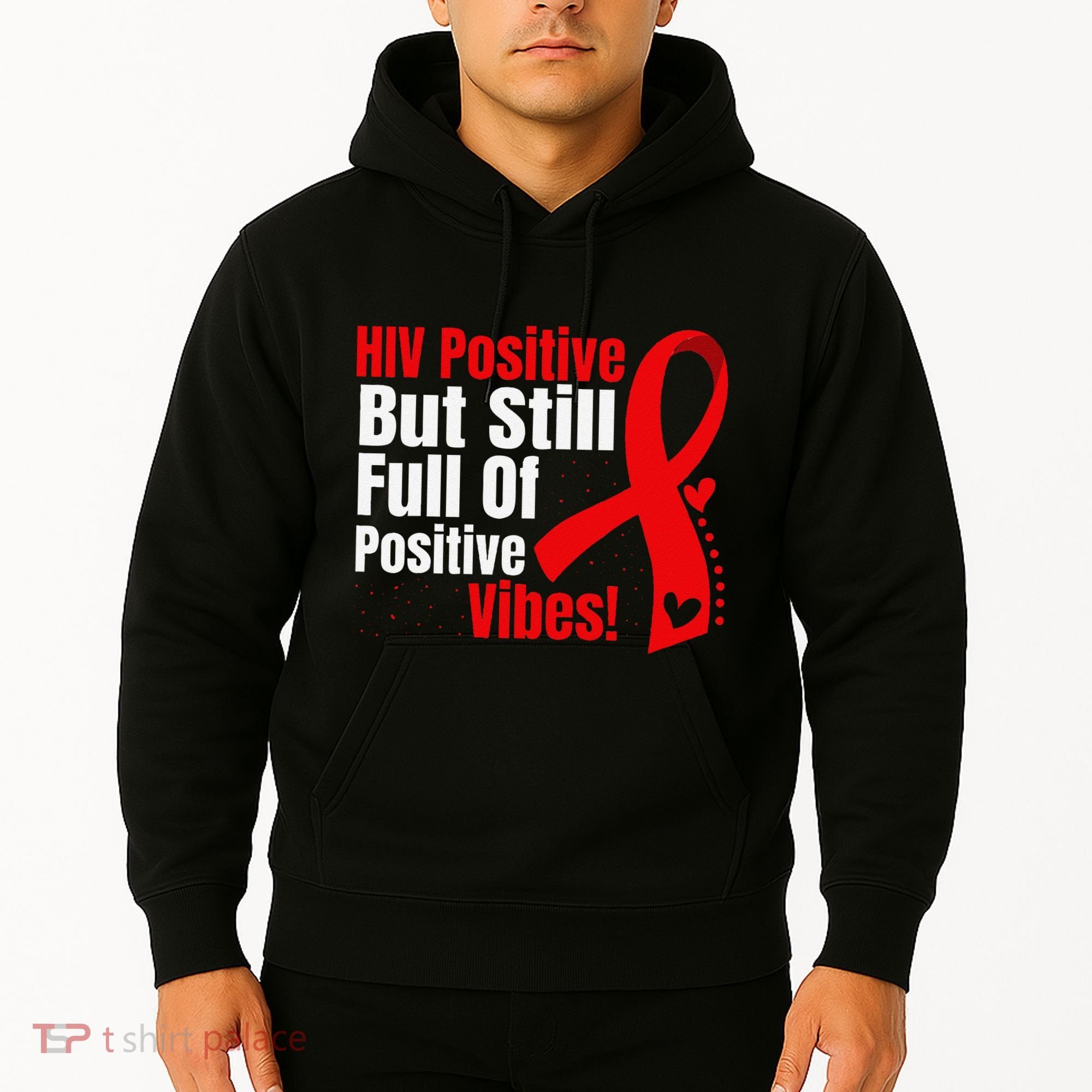 Hiv Awareness Red Ribbon World Aids Day Fighters Hoodie