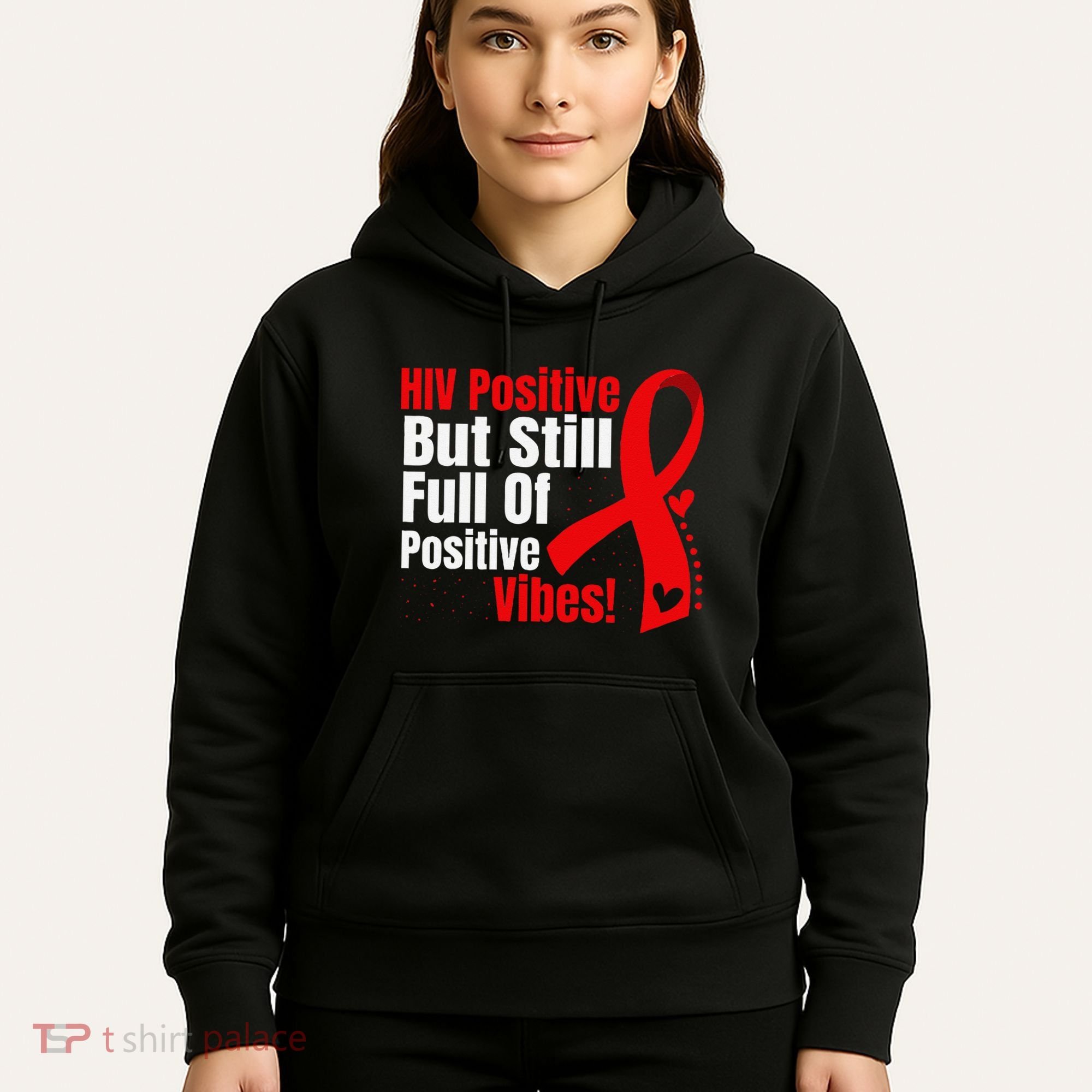 Hiv Awareness Red Ribbon World Aids Day Fighters Hoodie
