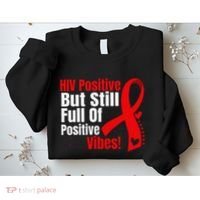 Hiv Awareness Red Ribbon World Aids Day Fighters Sweatshirt thumb 2