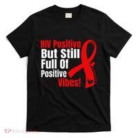 Hiv Awareness Red Ribbon World Aids Day Fighters T-Shirt thumb 0