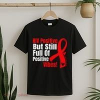 Hiv Awareness Red Ribbon World Aids Day Fighters T-Shirt thumb 2