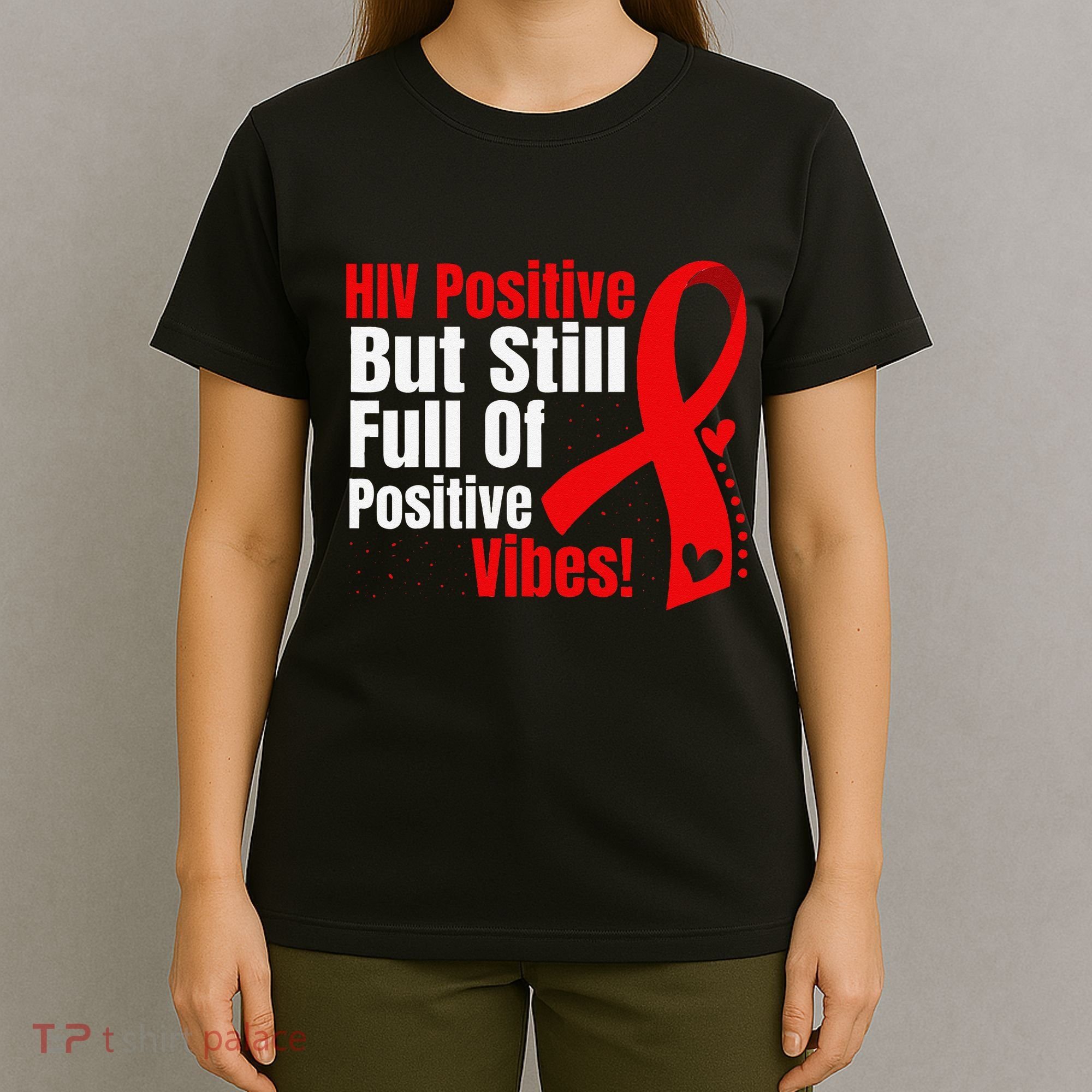 Hiv Awareness Red Ribbon World Aids Day Fighters T-Shirt