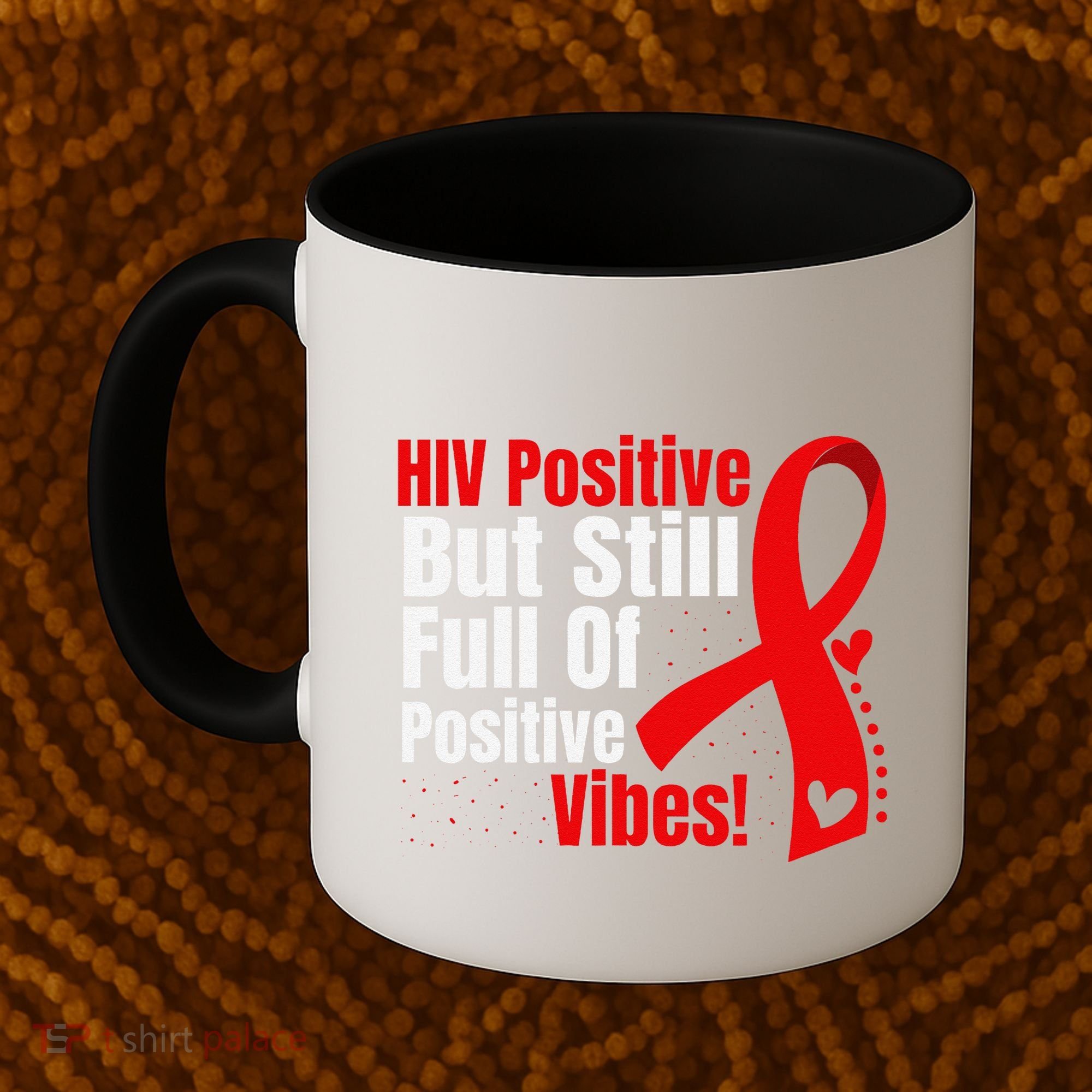 Hiv Awareness Red Ribbon World Aids Day Fighters Coffee Mug