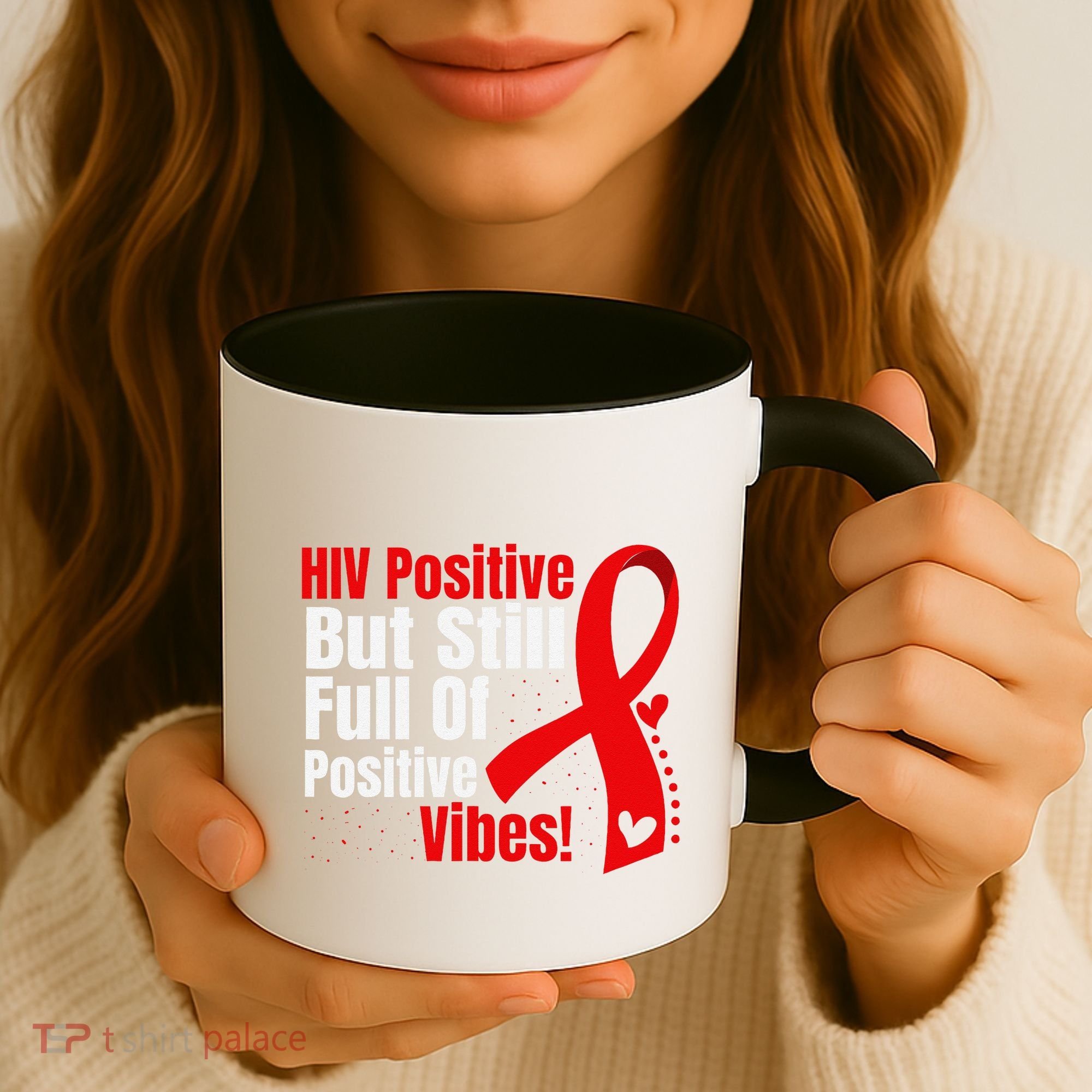 Hiv Awareness Red Ribbon World Aids Day Fighters Coffee Mug
