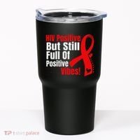 Hiv Awareness Red Ribbon World Aids Day Fighters Tumbler thumb 0