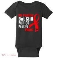 Hiv Awareness Red Ribbon World Aids Day Fighters Baby Bodysuit thumb 0