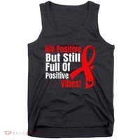 Hiv Awareness Red Ribbon World Aids Day Fighters Tank Top thumb 0