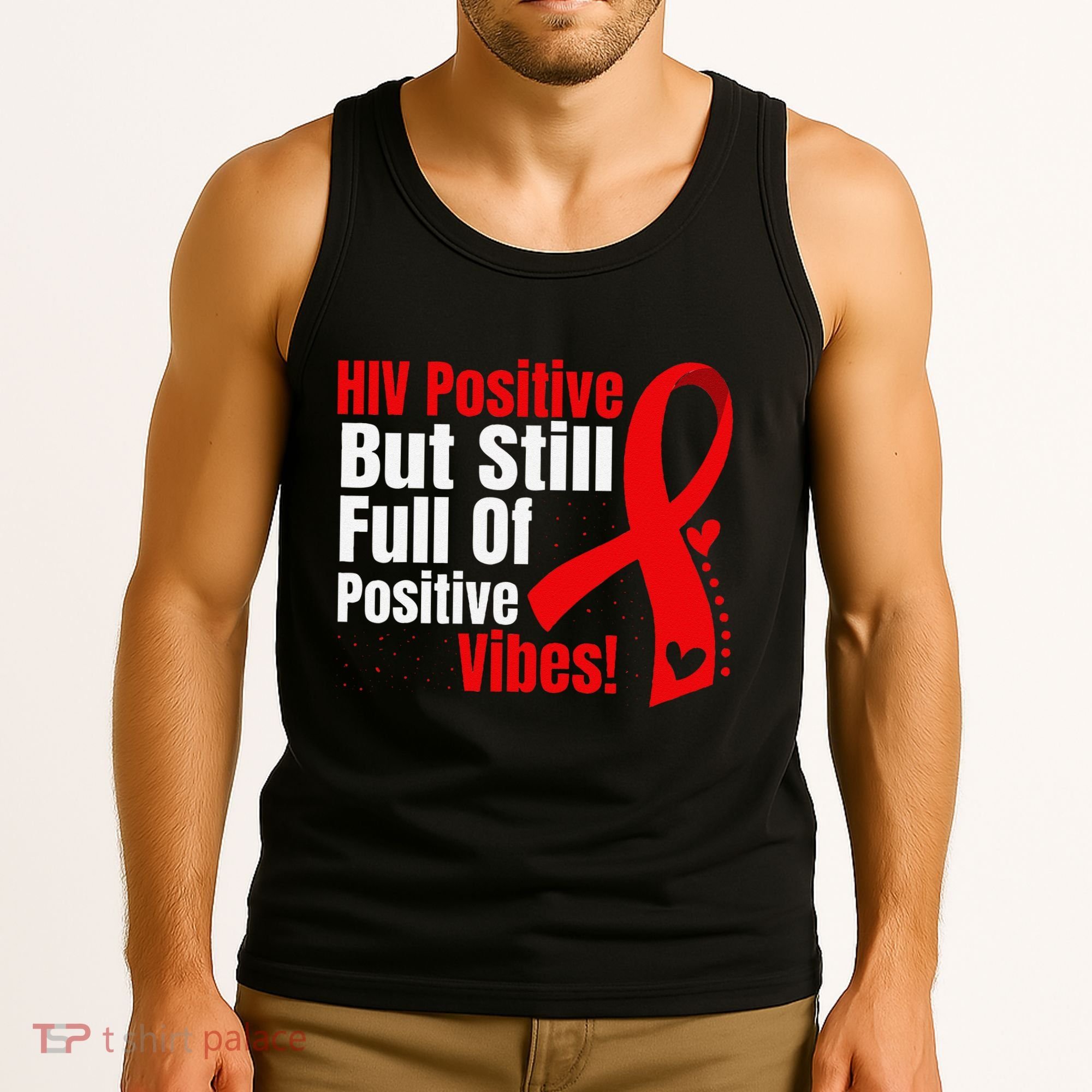 Hiv Awareness Red Ribbon World Aids Day Fighters Tank Top