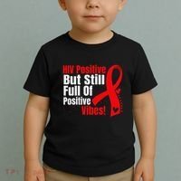 Hiv Awareness Red Ribbon World Aids Day Fighters Toddler T-Shirt thumb 2