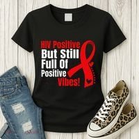 Hiv Awareness Red Ribbon World Aids Day Fighters Women's T-Shirt thumb 3