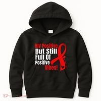 Hiv Awareness Red Ribbon World Aids Day Fighters Kids Hoodie thumb 0