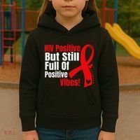 Hiv Awareness Red Ribbon World Aids Day Fighters Kids Hoodie thumb 3
