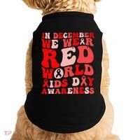 Hiv Awareness Red Ribbon World Aids Day Fighters Doggie Tank thumb 0