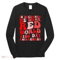 Hiv Awareness Red Ribbon World Aids Day Fighters Long Sleeve Shirt thumb 0