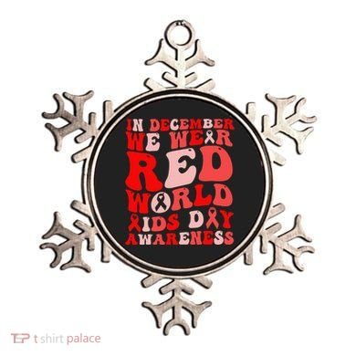 Hiv Awareness Red Ribbon World Aids Day Fighters Ornament