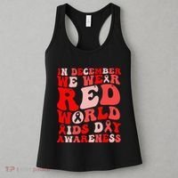 Hiv Awareness Red Ribbon World Aids Day Fighters Women's Tank Top thumb 3