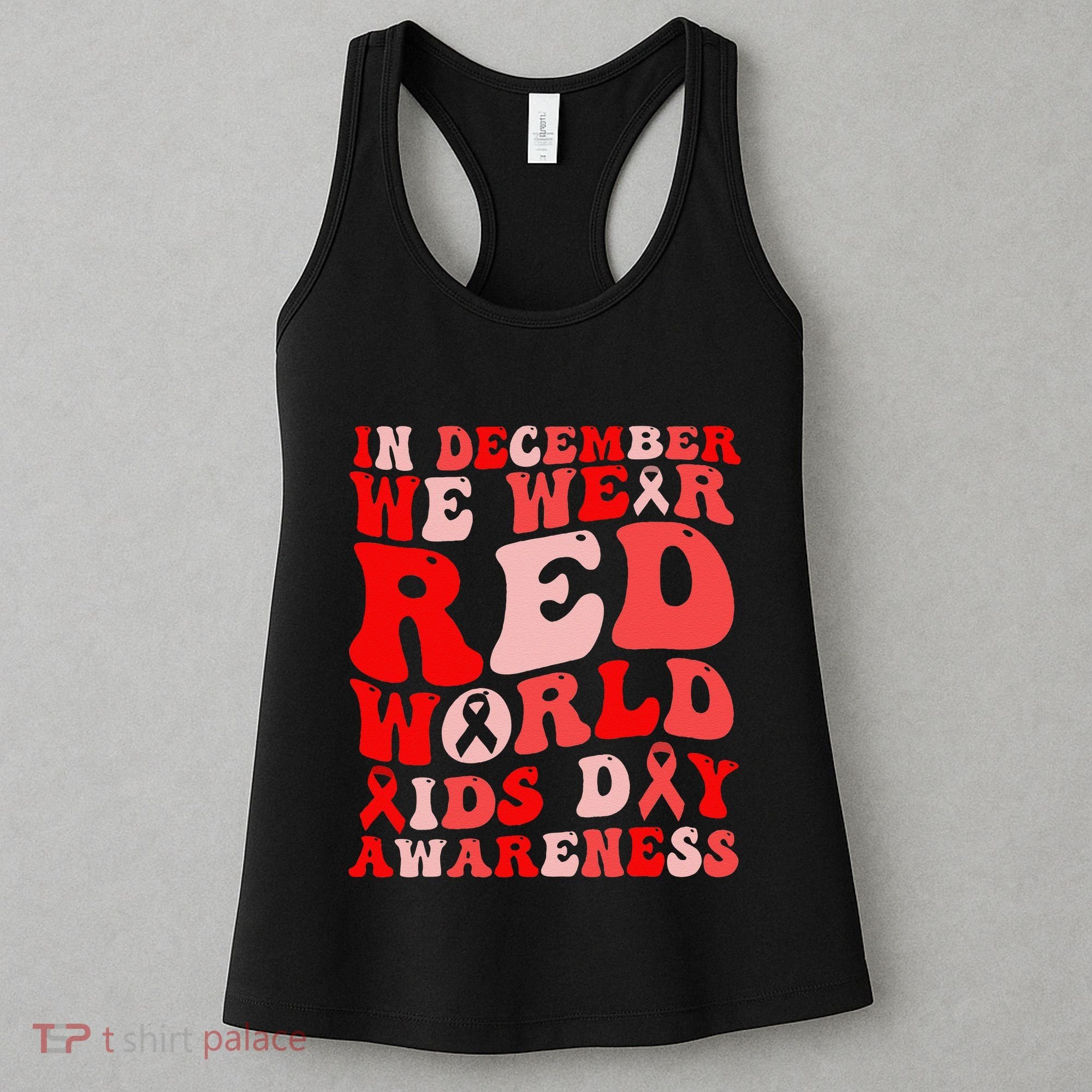 Hiv Awareness Red Ribbon World Aids Day Fighters Women's Tank Top
