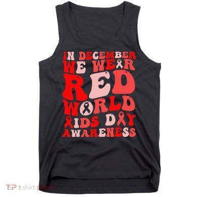Hiv Awareness Red Ribbon World Aids Day Fighters Tank Top