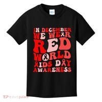 Hiv Awareness Red Ribbon World Aids Day Fighters Kids T-Shirt thumb 0