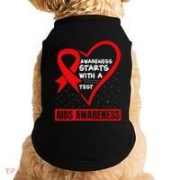 Hiv Awareness Red Ribbon World Aids Day Fighters Doggie Tank thumb 0