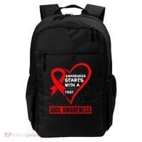 Hiv Awareness Red Ribbon World Aids Day Fighters Backpack thumb 0