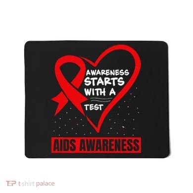 Hiv Awareness Red Ribbon World Aids Day Fighters Mousepad